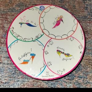 Vintage Rosanna Dessert Plate Set French Hight Heel Design